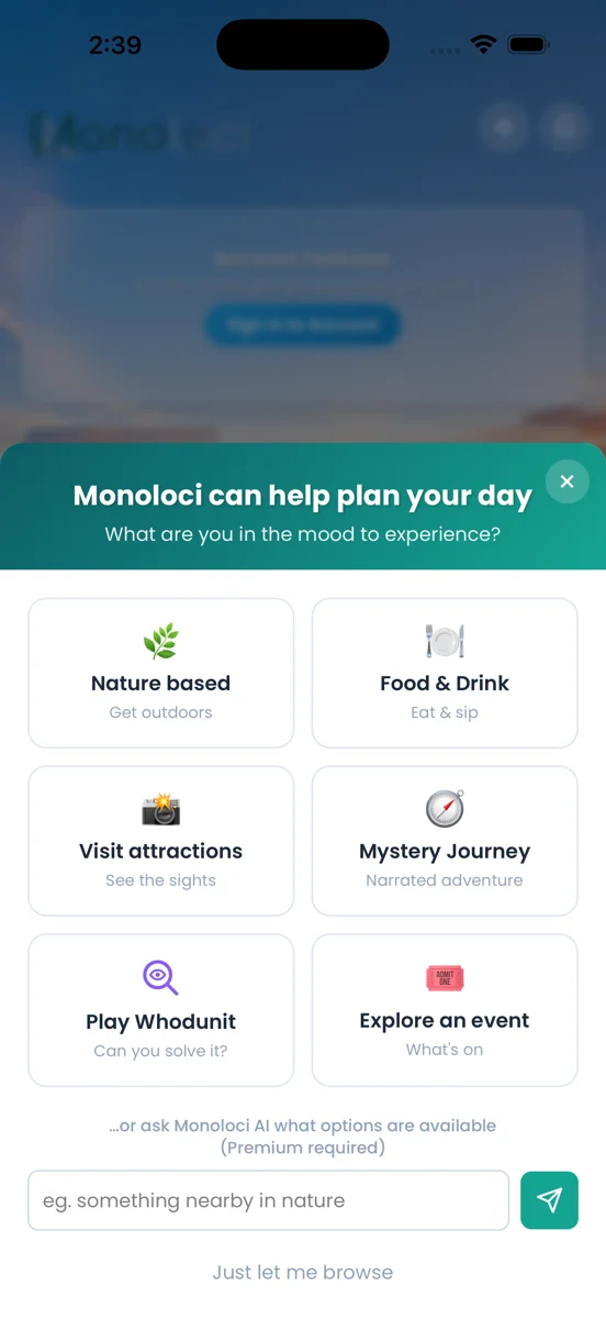 Monoloci app screenshots