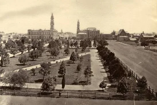 Victoria Square / Tarntanyangga in 1875